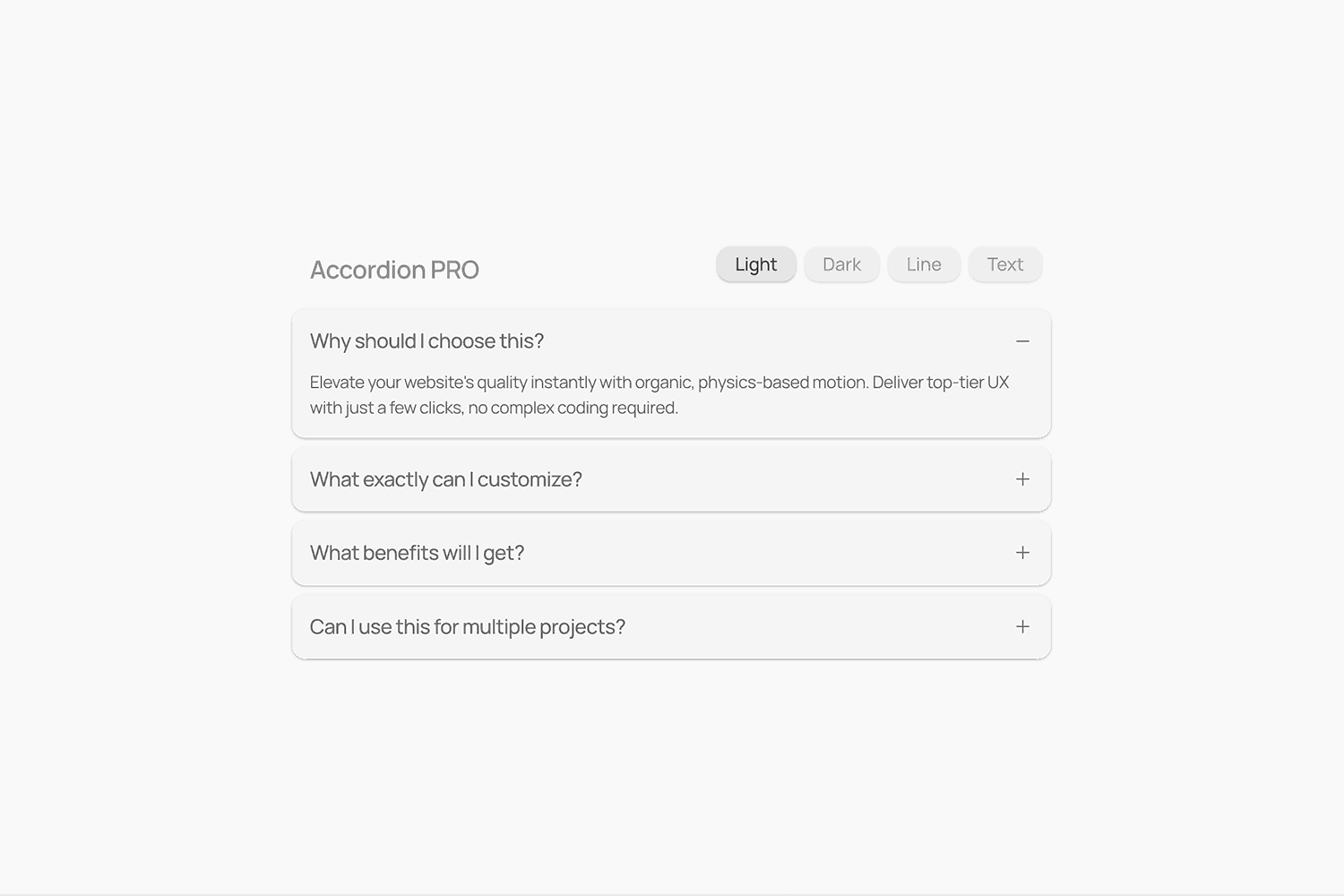 Accordion PRO Light Open