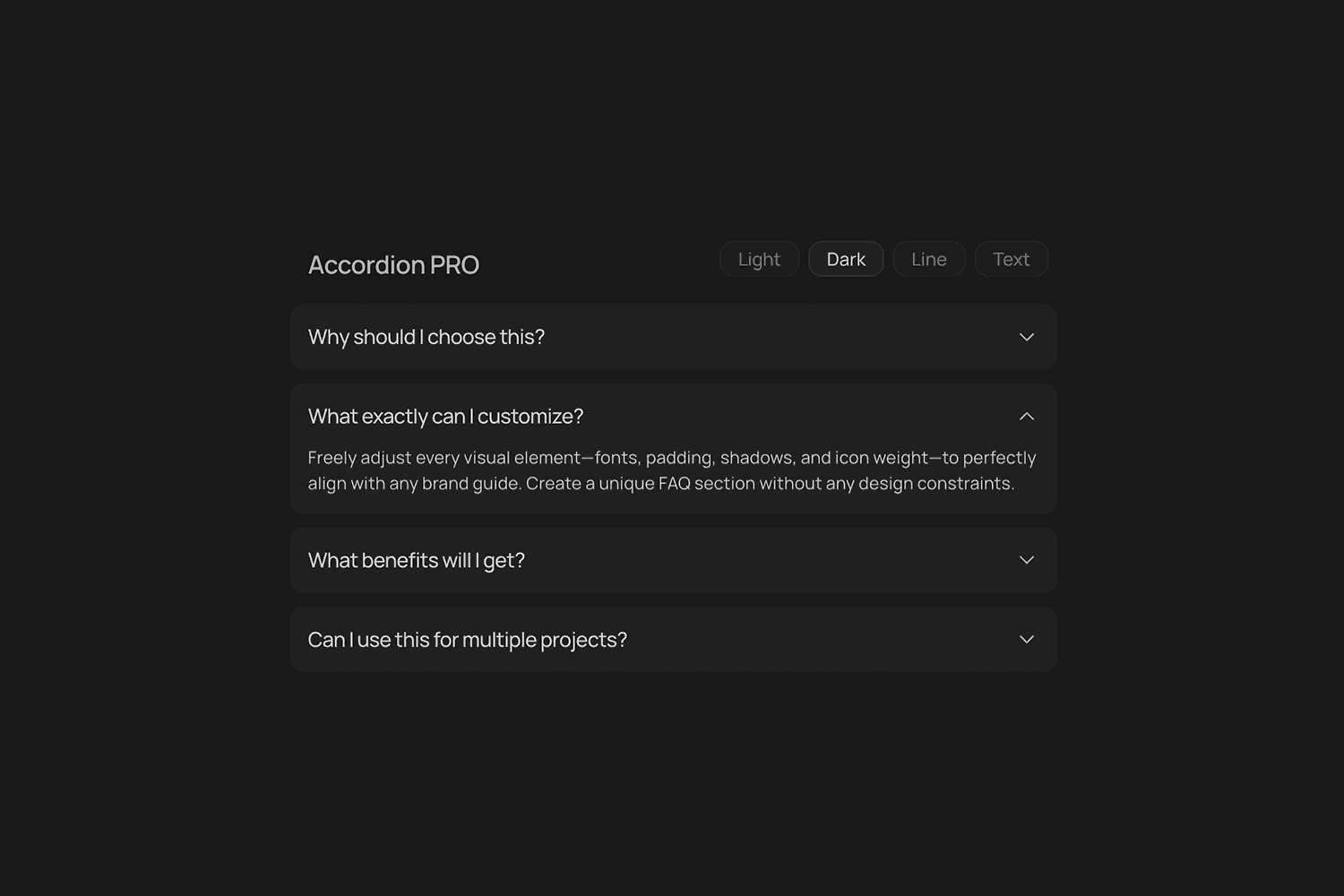 Accordion PRO Dark Open