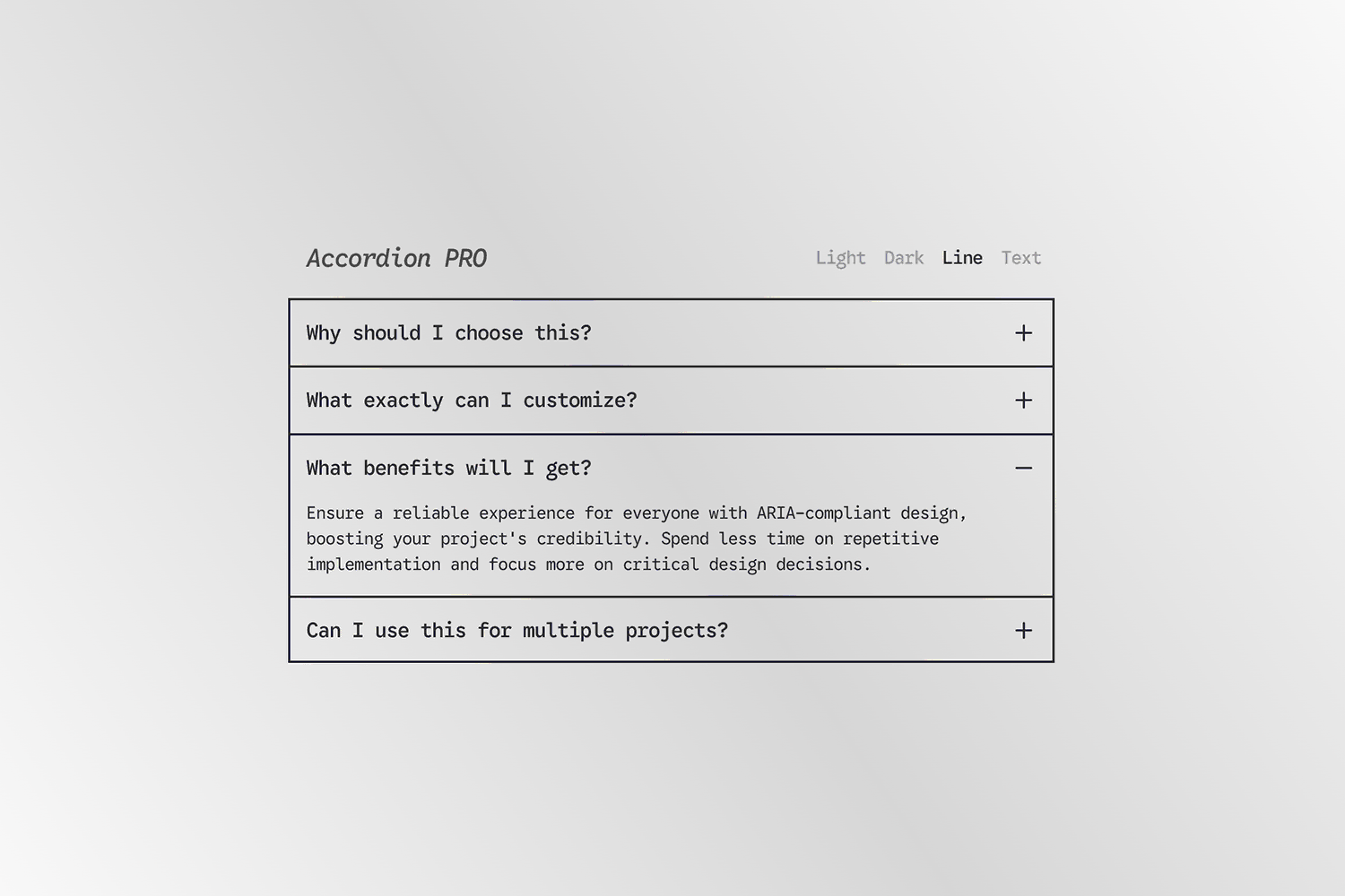 Accordion PRO Line Open